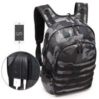 School Bag Backpack Men PUBG Mochila Pubg Battlefield Infantry Pack Camouflage Travel Canvas USB Charging Jack Back Knapsack New