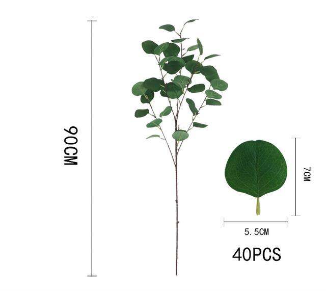 ayiq-flower-shop-ใบยูคาลิปตัสเทียมพืชสีเขียวจำลองทำจากผ้าไหมใบไม้ปลอมระเบียงสวนดอกไม้งานแต่งงาน