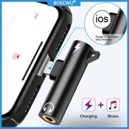 BOKEWU Bộ Chuyển Đổi Tai Nghe 2 Trong 1 Đầu Nối Sạc Giắc Cắm AUX Bộ Chuyển