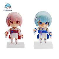 ANIME FAN ประณีต สำหรับเด็ก หุ่นจำลอง 9.5CM Childhood Q Version ของเล่นฟิกเกอร์ หุ่นจำลอง Rem Ram รูปปั้นพีวีซี Re: Life In A Different World From Zero