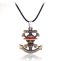 【DT】hot！ Luffy Mariner Law Male Anime Piece Pendant Necklace Chain Shanks Pirate Flag Ship Rudder Zoro Gifts Bff