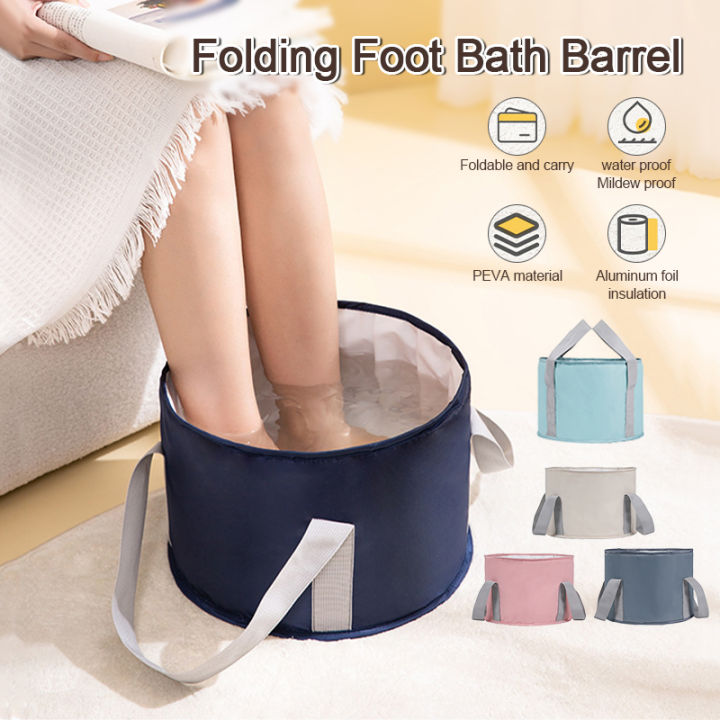 Collapsible Bucket For Soaking Feet Portable Travel Cleaning Bucket Foot Bath Tubs Multi Use 5937