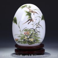 【hot】卐 Jingdezhen ceramic good luck egg vase home living room new Chinese modern minimalist decorations porcelain ornaments