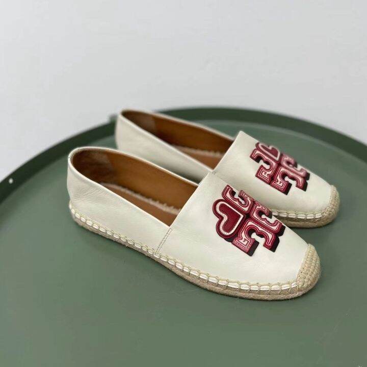 2023-new-tory-burch-nbsp-nbsp-love-logo-soft-leather-fishermans-shoes-casual-flats