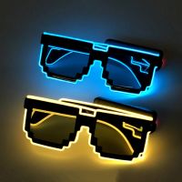 Cool EL Luminous Glasses Mosaic Trampody Nightlight LED New sunglasses KTV Bar Atmosphere Concert Creativity 2023 New