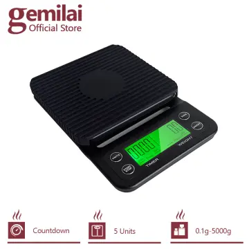 3/5kg-0.1g High Precision Coffee Scale with Timer Multi-functional Kitchen  Scales Food Scale LCD Electronic Digital Scales