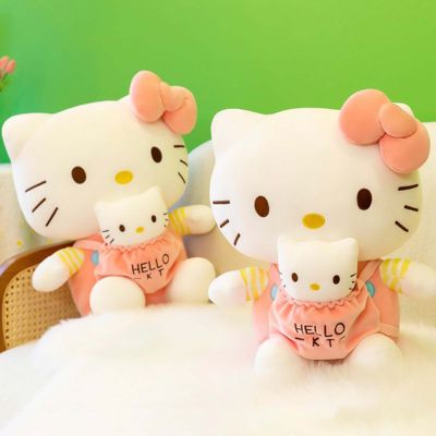 Boneka Mainan จำลองน่ารักสร้างสรรค์ตุ๊กตาตุ๊กตาของเล่นยัดไส้ Hello Kitty น่ารักสำหรับวันเกิดสำหรับเด็กของขวัญวันเด็ก