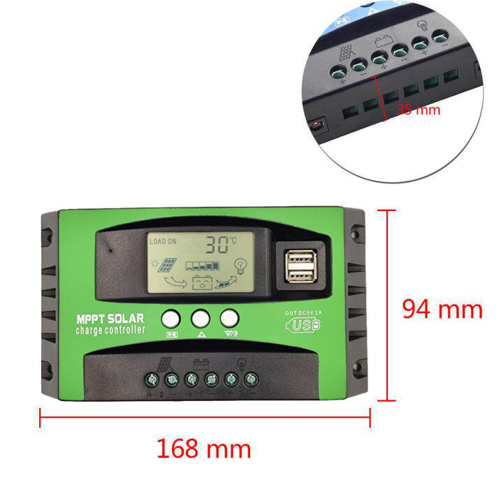 ของแท้-100-mppt-solar-charger-controlle-ชาจเจอร์โซล่า-30a-60a-100a-ชาร์จเจอร์-12v24v