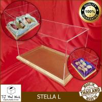 WOOD ACRYLIC DISPLAY BOX CLEAR กล่องโชว์ กล่องอคริลิคครอบฐานไม้ ไซส์ L