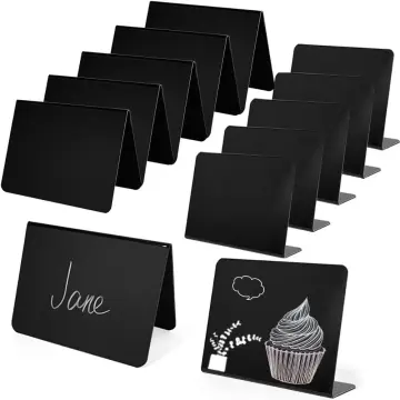 20 Pcs. Erasable Mini Chalkboard With Erasable Chalk Markers - Small Wooden  Chalk Board With Stand - Use As Place Cards, Place Cards, Name Tags, Price