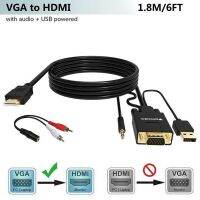 ☎♤☁ FOINNEX 6FT VGA to HDMI Adapter/Converter Cable with Audio1080PConvert VGA Source (PC) in HDMI Connector of MonitorTV.