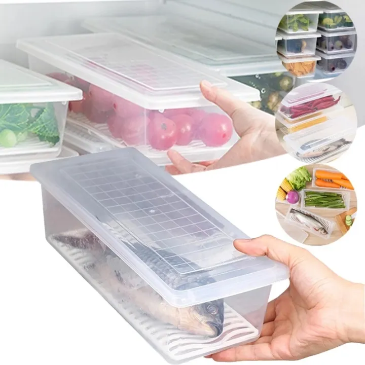 Food Fresh Storage Box Containers Kitchen Fridge Organizer Case ...