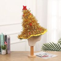 1Pc Shiny Christmas Tree Hat Fun Fashion Christmas Decorations Christmas Festival Party Cosplay Prop Hat Cute Christmas Gift