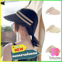 Winsome หมวก​สานครึ่งหัว หมวกสานกันแดด สไตล์เกาหลี  Sun hat