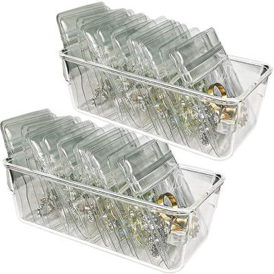 【YF】 Anti-oxidation Jewelry Storage Bag Desktop Drawer Organizer Transparent Necklace Bracelet Ring Holder Pouch Earring Display Case