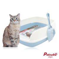 [Petsuka] กระบะทรายแมว Petsuka พร้อมที่ตักทราย สีฟ้า