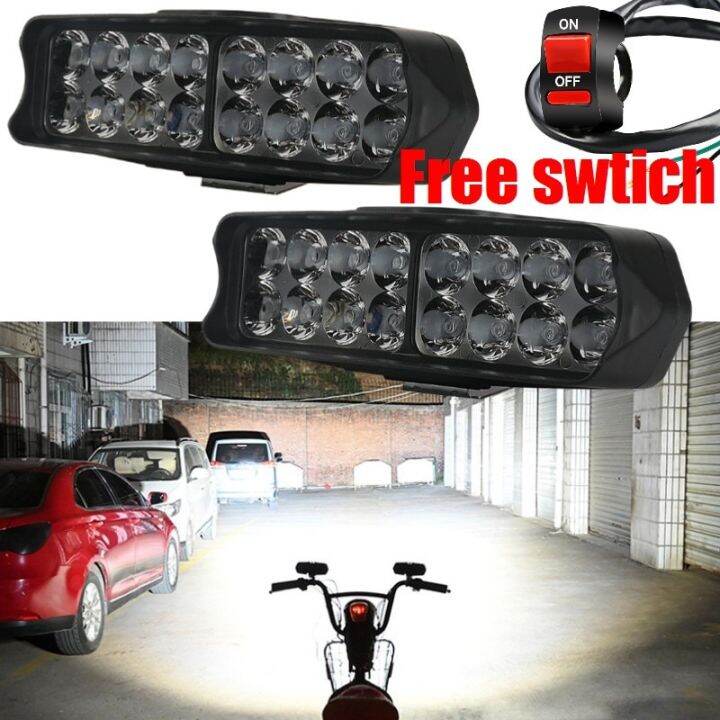 Electric Bike Front Light Ebike Headlamp 12V 24V 36V 48V 60V Wide Voltage Motorcycle Headlight E Bike Scooter Head Light Bulbs I3690547935