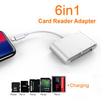 All In 1 SD TF SDHC CF XD M2 Memory Card Reader for IPhone X XS MAX XR CF Card Writer for IPhone 11 PRO 12 6 7 8 Plus for IPAD