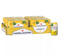 San Pellegrino Fruit Beverage Limonata 330ml 24 กระป๋อง น้ำผลไม้อัดแก๊สธรรมชาติ รสมะนาว ขนาด 330ml