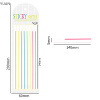 YUAN สติกเกอร์ดัชนีบางมาการูนบางมากันป้ายไฟเรืองแสงใสมีแถบกระดาษโน้ตโน้ตกระดาษโน๊ตเครื่องเขียนอุปกรณ์ช่วยอ่านอุปกรณ์สำนักงานโรงเรียน
