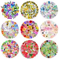 50 Pcs/Set Cute Insect Flower Plant Graffiti Stickers for Laptop Luggage Bikes Car Skateboard Waterproof Decal Decoration