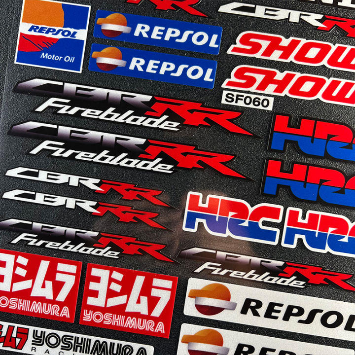 สติกเกอร์ตกแต่งมอเตอร์ไซค์กันน้ำสะท้อนแสงอเนกประสงค์สำหรับ-hrc-cbr-yoshimura-repsol