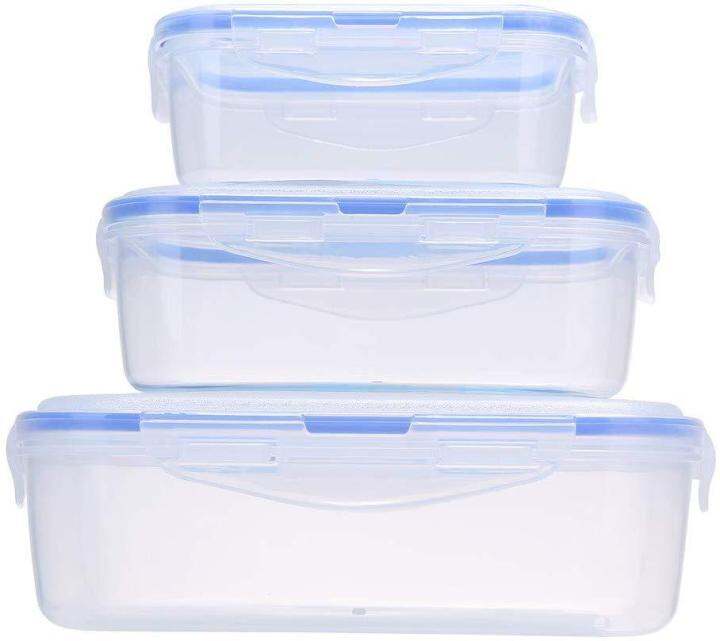 Rectangle 3pcs Food Container by JUST4U | Lazada PH