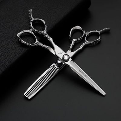 【Durable and practical】 Left-handed haircut scissors 6 inches left-handed hairdressing scissors Sharpe ultra-fast haircut scissors imported steel formula
