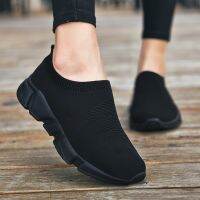 ▲✾┇ Women Shoes Knitting Sock Sneakers Women Lightweight Casual Slip On Flat Laides Shoes Woman Plus Size Loafers Walking Famela