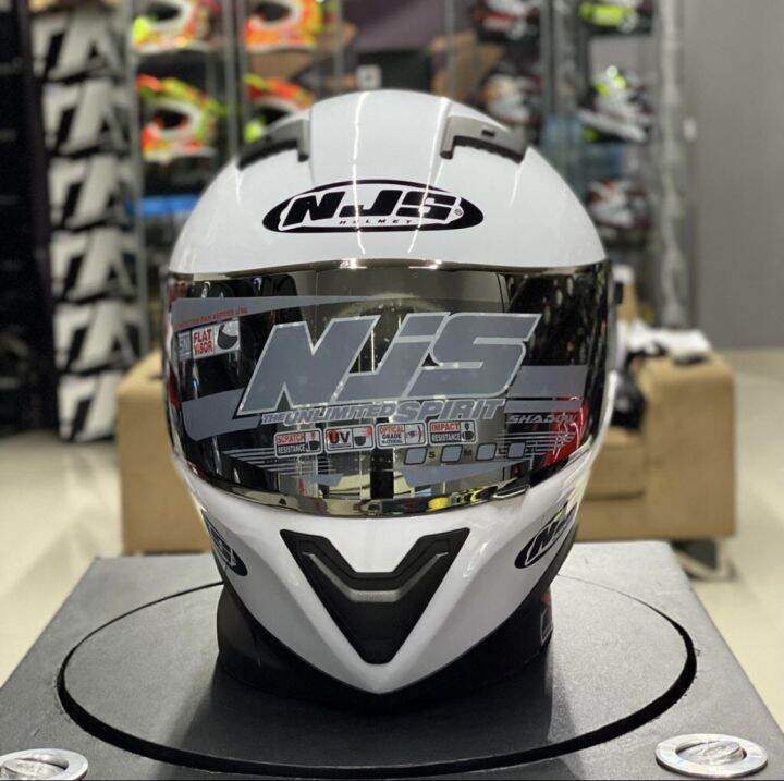 HELM NJS SHADOW SOLID HELM FULL FACE | Lazada Indonesia