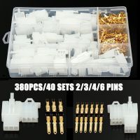 380pcs/40sets Car Motorcycle Electrical 2 3 4 6 Pin Male Female Terminals Automotive 2.8 Plug Kit Boat Wire Connector Terminal