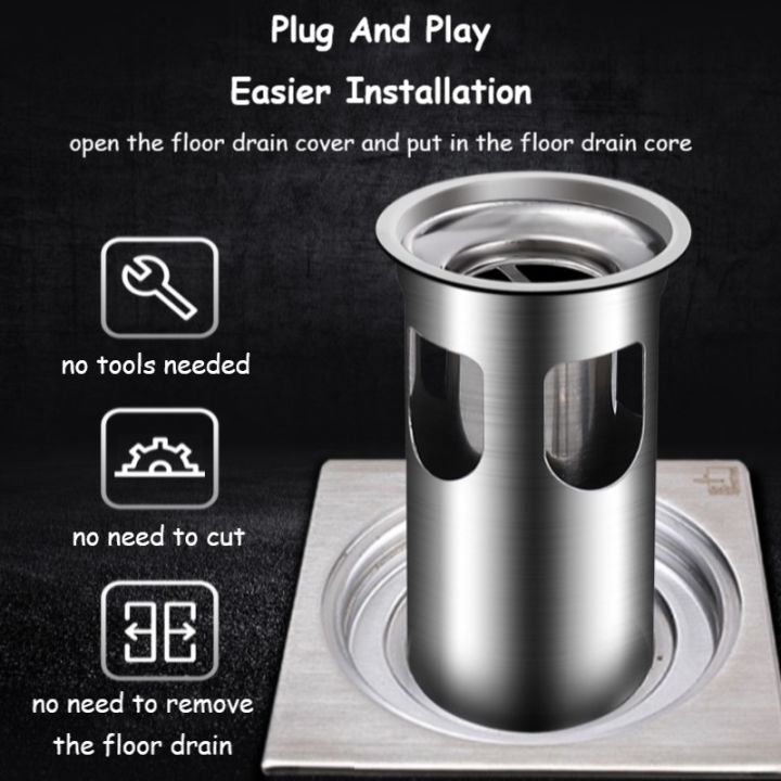 stainless-steel-shower-drain-stopper-bathroom-kitchen-sink-deodorant-core-strainer-filter-hair-trap-plug-toilet-sewer-cover