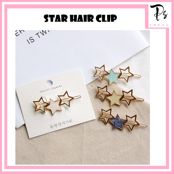 Ready Stock] Star Shape Korean Style Hair Clip Fashion Ins Style Cute Hair  Pin New Design Star Pin | Lazada