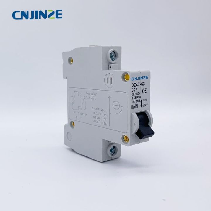 cnjinze-circuit-breaker-แรงดันต่ำ-miniature-air-breaker-1เสาสีม่วงสีดำ-handle-miniature-circuit-breaker-25a