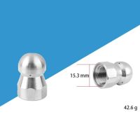 1/4 \ \ 3/8 \ "หัวฉีดทำความสะอาดเครื่องฉีดน้ำแรงดันสูงตัวผู้ท่อระบายทำความสะอาดท่อระบายน้ำหัวฉีดพ่นหัวฉีดหมุนได้หัวฉีดขุดลอก