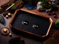 BEHOLDER Dice Tray | Faux Leather  &amp; Dragon eye | Octagon Dice Tray | RPG Dice Tray | Dungeons and Dragons Dice | DnD Dice tray | D&amp;D Dice