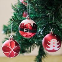 9 Pcs 2.36 Inch Christmas Tree Ball Ornaments for Xmas Tree Christmas Hanging Pendants
