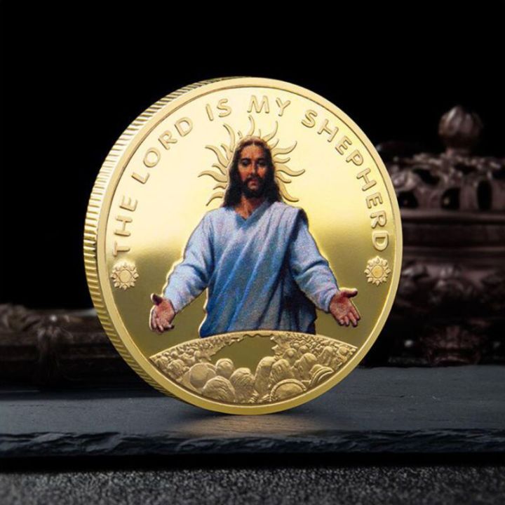 นวัตกรรมพระเยซูคริสต์ศาสนาชุบทองเงินของที่ระลึกคอลเลกชันเหรียญที่ระลึกที่ท้าทายของขวัญศิลปะโลหะ