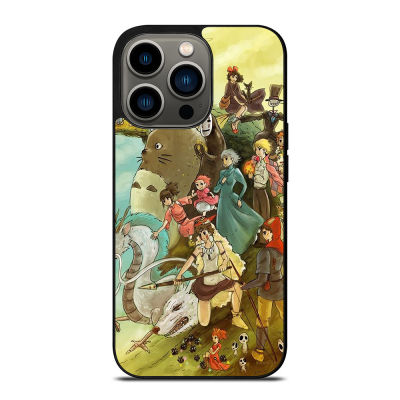 Studio Ghibli Anime Phone Case for iPhone 14 Pro Max / iPhone 13 Pro Max / iPhone 12 Pro Max / XS Max / Samsung Galaxy Note 10 Plus / S22 Ultra / S21 Plus Anti-fall Protective Case Cover 258