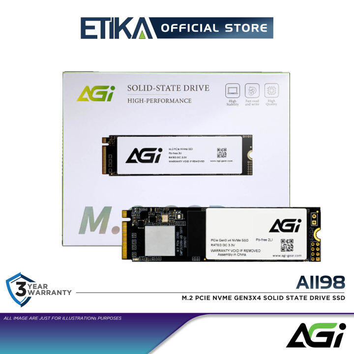 AGI AI198 | M.2 PCIE NVME Gen3x4 Solid State Drive SSD | 3D TLC | 256GB ...