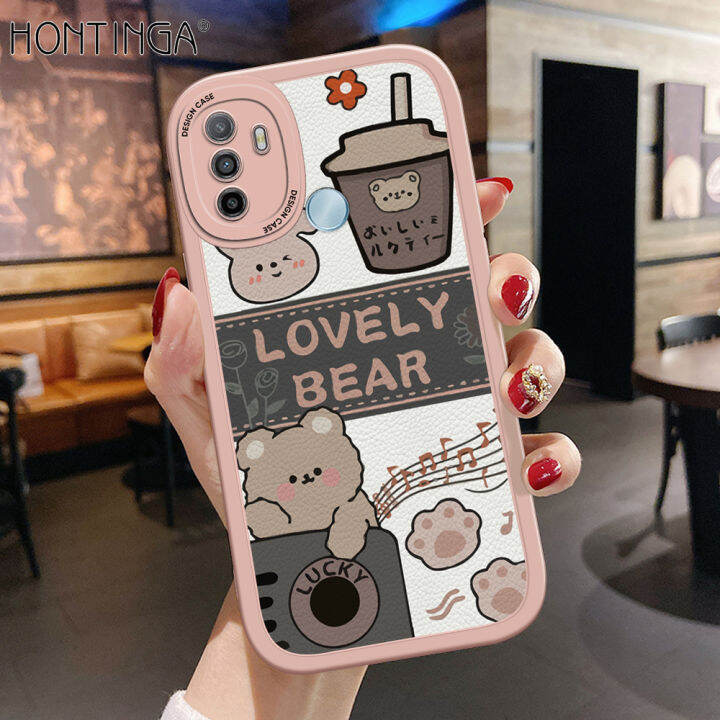 เคส-hontinga-สำหรับ-oppo-a53-2020-a33-2020เคสโทรศัพท์ซิลิโคนนิ่มหนังหมีการ์ตูนน่ารักเคสป้องกันกล้องคลุมทั้งหมดฝาครอบด้านหลังกันกระแทกเคสโทรศัพท์นิ่มสำหรับเด็กผู้หญิง