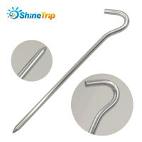 ShineTrip 10 Pcs/Lot 18cm Tent pegs Aluminum Round Tent Stake Alloy Silver Tent Pegs Outdoor nails Tent Accessories