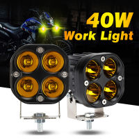 OKEEN 3Inch 40W LED Work Lights Drivinlight Motorcycle Yellow Fog Lights For Car Pickup Truck 4x4 Tractor Off Road 12V 24V