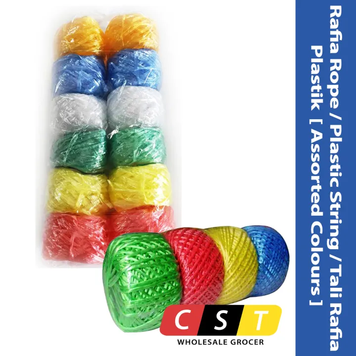 Rafia Rope Plastic String Tali Rafia Plastik [Assorted Colours] (12