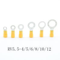 20PCS/lot RV5.5-4/5/6/8/10/12 Yellow Ring insulated terminal suit 4-6mm2 Cable Wire Connector cable Crimp Terminal AWG