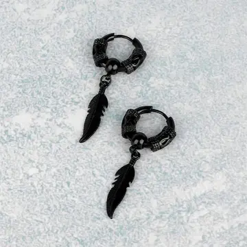 Feather earrings hot sale for guys