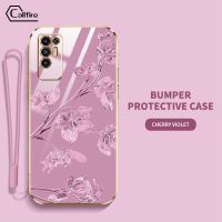 Callfire เคสโทรศัพท์ออกแบบดอกชงโคสำหรับ Infinix Tecno Pova 2 Pova 3 Tecno Pova LE6 LE7n LE6h นิ่มใหม่กันตกและชนกันปลอกซิลิโคนนิ่มพร้อมฟรีสายคล้อง