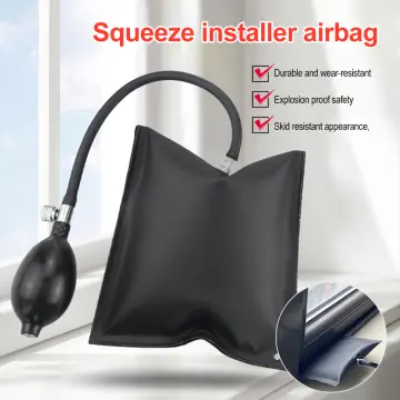 Black Car Air Pump Inflatable Wedge Bag Shim Door Window Alignment