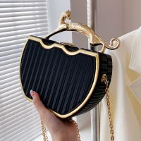 Luxury Designer Stripe Printed Womens Handbag Fashion Chain Crossbody Bag Box Tote 2022 Summer New