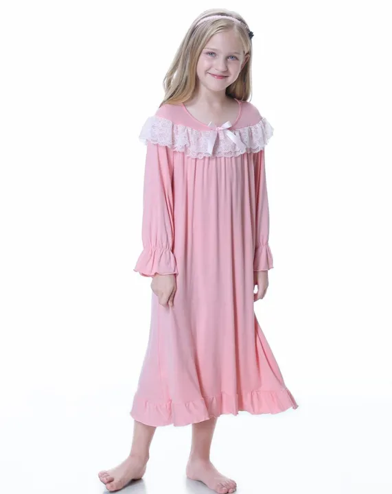 Girl Sleeping Gowns Kids Dresses for Girls Modal Princess Pajamas Night